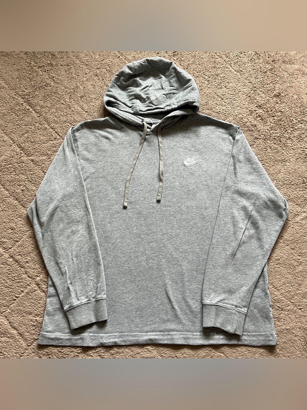 Nike Hoodie Cotton Boxy Sporty Lounge Travel Lightweight Athleisure Sz M